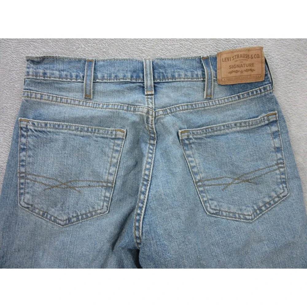 NWT Levis Signature Jeans Mens 20x30 Bootcut Faded Wash Blue Fly Zipper